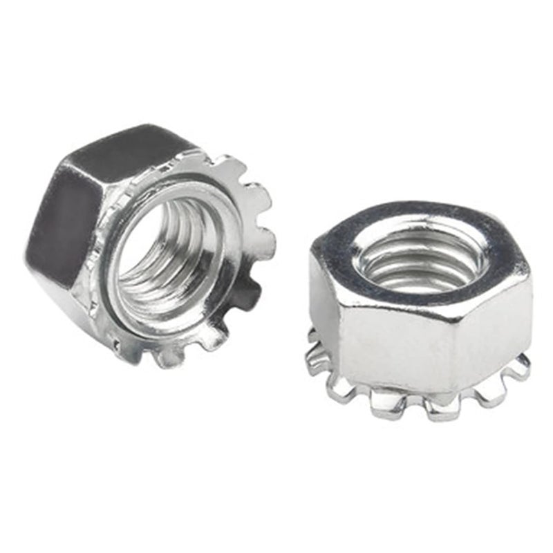 Instockbolts #4-40 Keps Nuts with External Tooth Washer, K-Lock Keps Nuts 304 Stainless Steel Kep Lock Nut, 50Pcs-Pack - Image 1